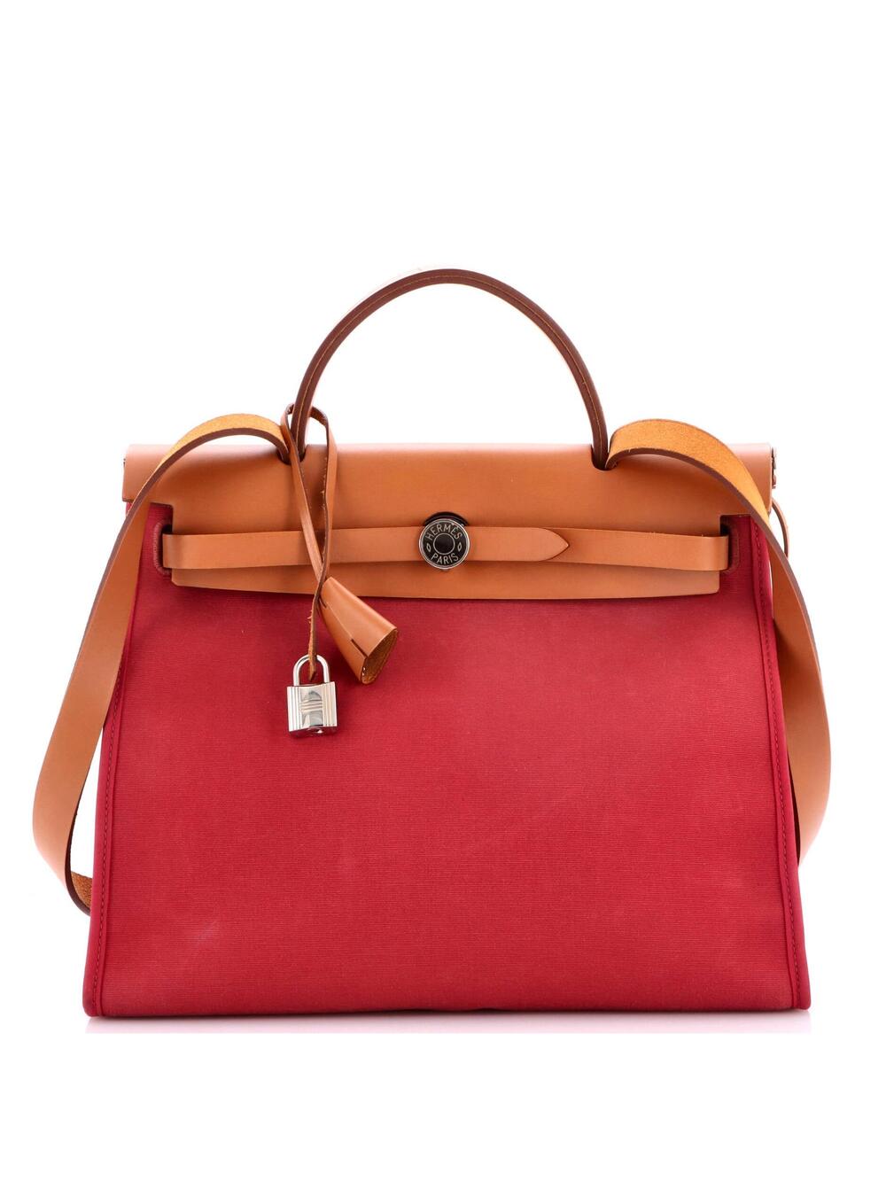 Hermes Herbag Zip Leather And Toile 31 #342960H24B